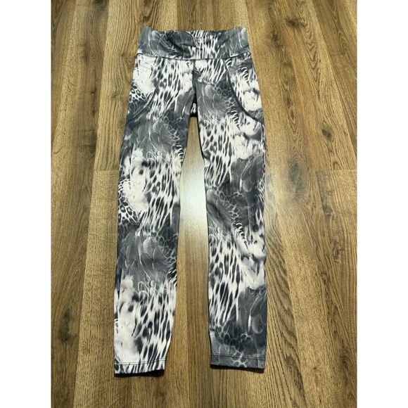 Bebe Sport Pants - Bebe Sport Leggings Women Size S Grey Animal Print Activewear Pockets Pocketed